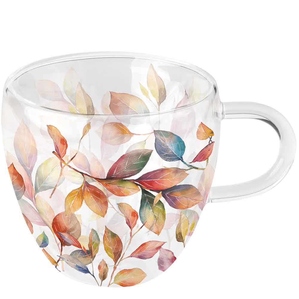 Szklanka dwuścienna termiczna 0.2 L Colourful leaves