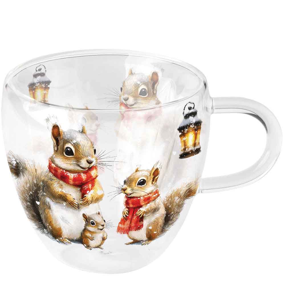 Szklanka dwuścienna termiczna 0.2 L Squirrel family