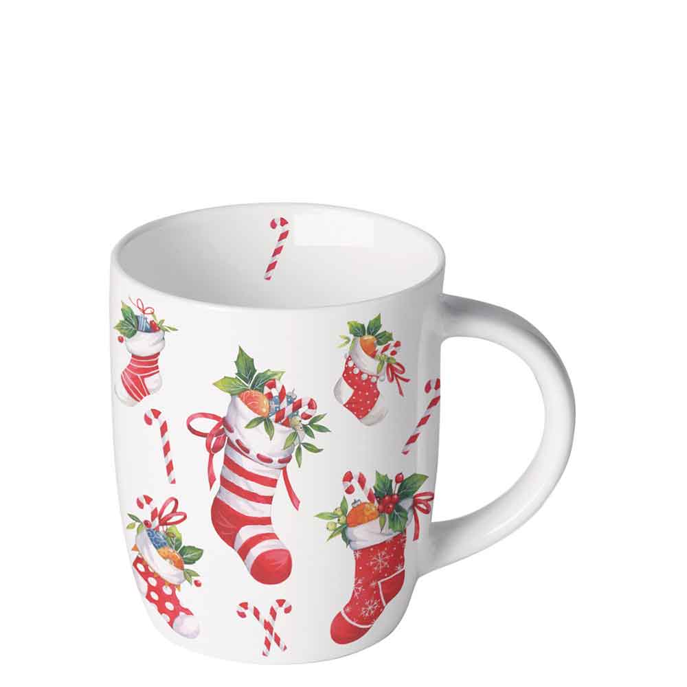 Kubek 0.2 L X-Mas stockings white