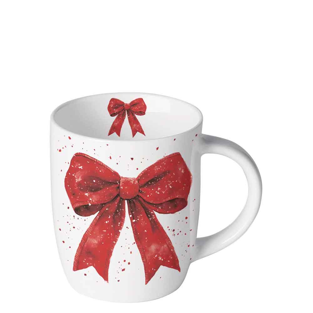 Kubek 0.2 L Fancy bow red/white