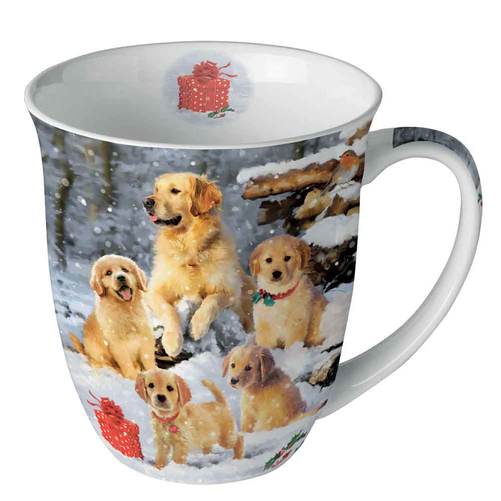 Kubek 0.4 L Golden retriever puppies